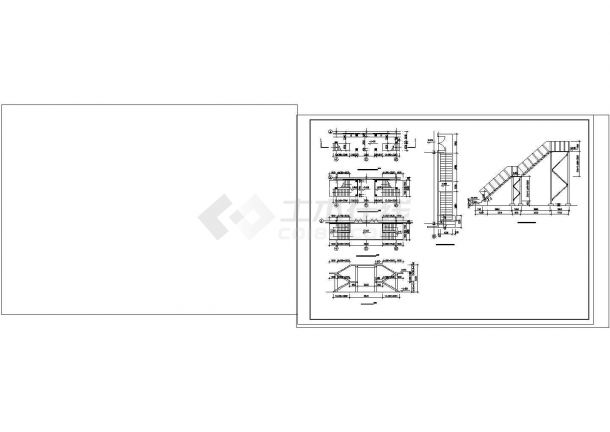 详图设计_某食堂钢结构建筑图-图二
