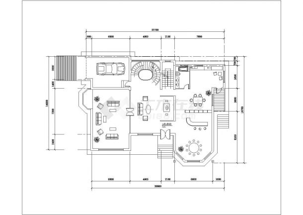 别墅设计_两层带地下室英式风格别墅设计图-图一