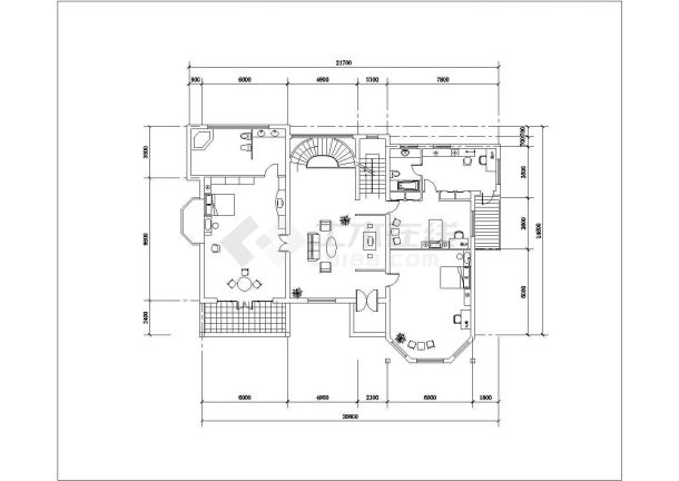 别墅设计_两层带地下室英式风格别墅设计图-图二