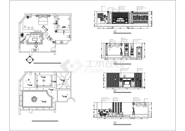 [浙江]某浴场会馆CAD室内装修设计图-图二