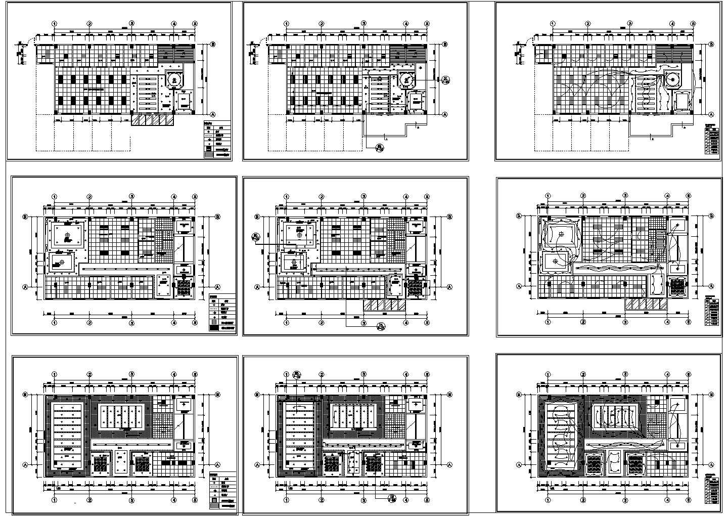 某工厂全套CAD框架结构设计施工图