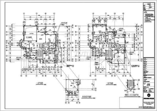 某城市框架结构独栋别墅建筑设计施工图（含防火设计说明）-图二