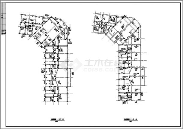 贵州某小区六层底框抗震墙结构住宅结构施工CAD图纸-图二