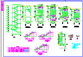 武汉某组团住宅结构钢结构CAD施工图纸-图一
