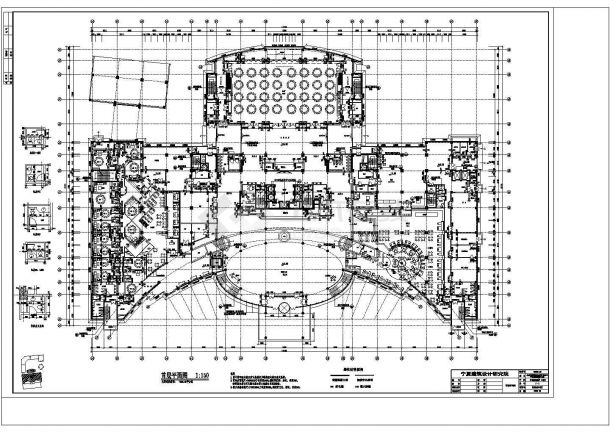 某34126平方米二十一层宁夏宾馆改造工程cad图纸-图一