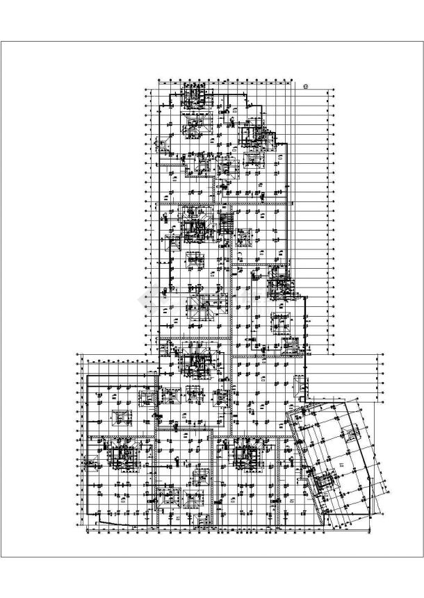 某高层办公楼建筑框架结构设计cad全套施工图纸（含设计说明）-图一