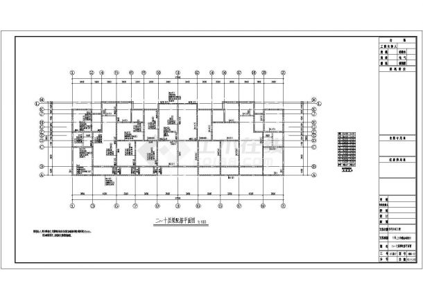 [天津]24层短肢剪力墙结构高层住宅结构施工CAD图-图一