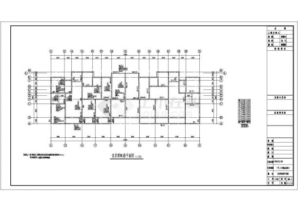[天津]24层短肢剪力墙结构高层住宅结构施工CAD图-图二