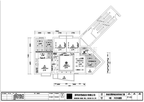 某地区室内装修设计参考cad图-图一