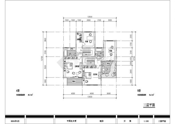河南农宅设计方案设计全套施工cad图-图二