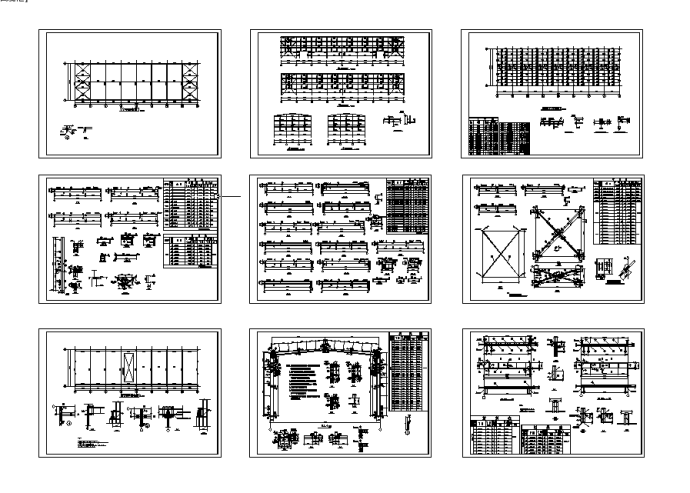 五套常用cad钢结构厂房结构设计施工图纸_图1