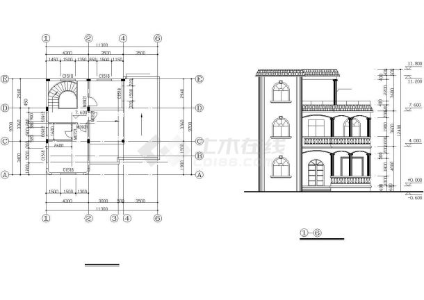 某地12套农村住宅建筑设计方案CAD图纸-图一