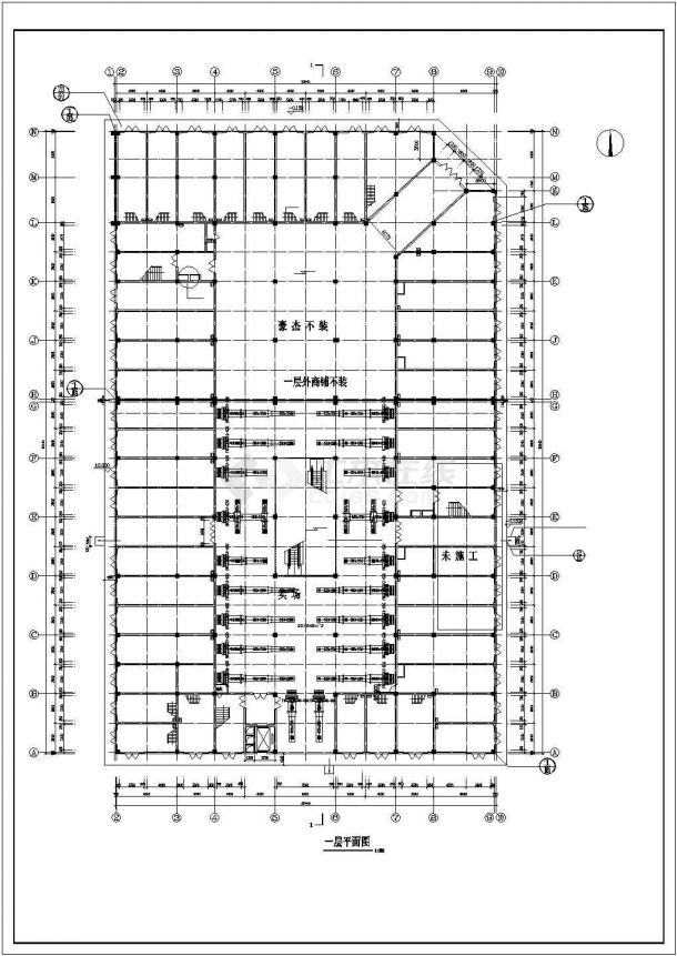 某多层商场建筑空调通风系统（风冷模块机组）设计cad全套施工图（含设计说明）-图二