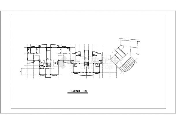 高层建筑施工图CAD详图-图二