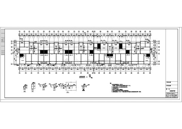 [河北]六层砖混结构住宅结构施工图（标注明细）-图一