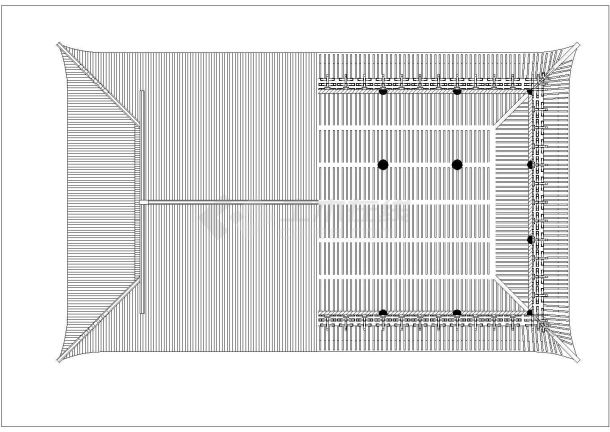 某地区观音殿平面设计CAD详图-图二