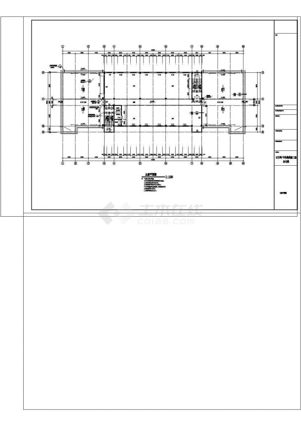 某市区五层办公楼建筑设计cad施工图-图二