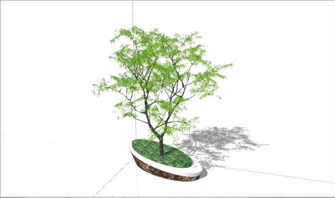 公园创意景观树池su模型_图1