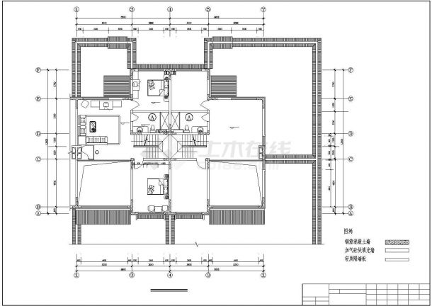 某中式高档仿古别墅建筑施工CAD图-图二