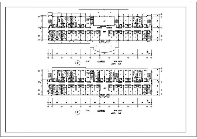 某滨江国际会议中心CAD建筑设计施工图（带效果图）_图1