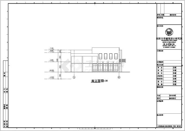 某地简约式别墅建筑户型CAD设计图-图二