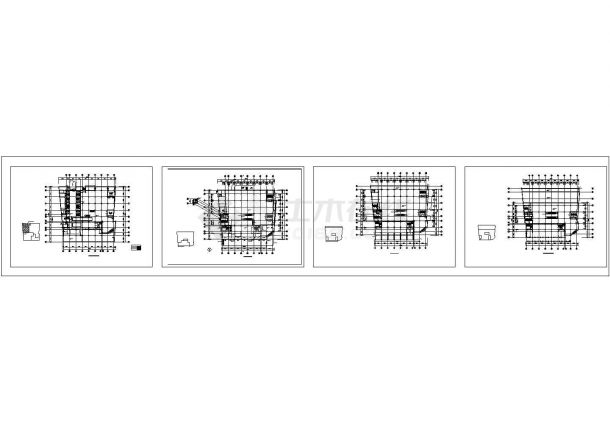 某功能复杂的综合商业办公楼CAD框架结构设计施工图-图一