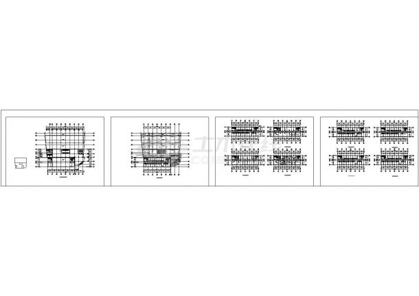 某功能复杂的综合商业办公楼CAD框架结构设计施工图-图二
