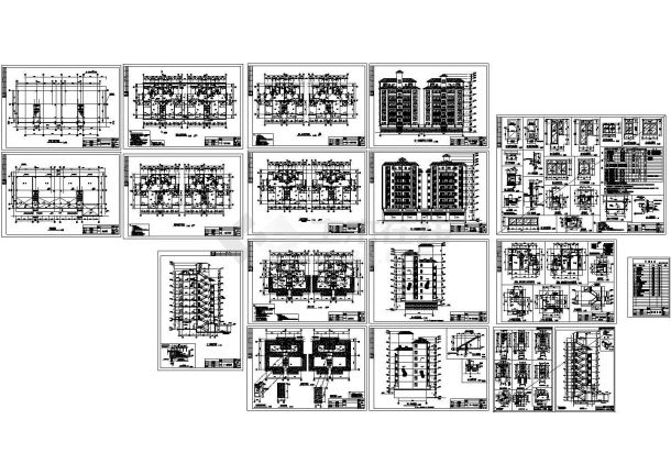 某市区高档现代风格高层底商建筑综合设计施工CAD图-图一