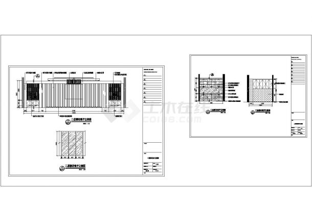 某樱花餐厅CAD室内装修设计图纸-图二