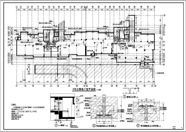 某地一栋整套高层公寓住宅建筑设计cad施工图(含施工说明及工程做法)-图一