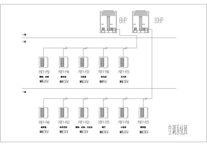 苏州某住宅户型家用中央空调全套cad施工设计图纸_图1
