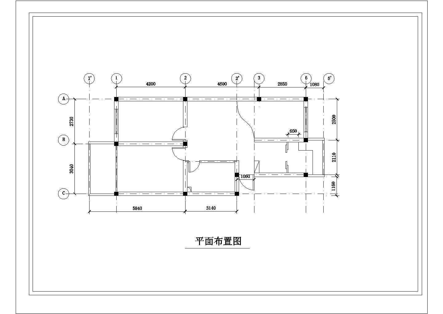 某住宅装修建筑设计CAD图