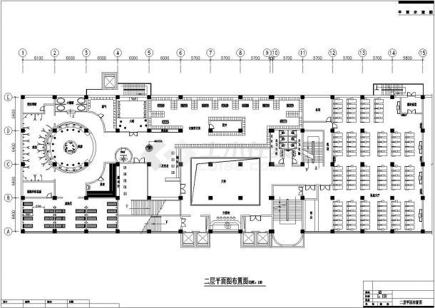 某休闲洗浴中心吊顶工程CAD室内装修施工图-图二