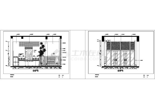 某套会所及样板房CAD室内设计施工图-图二