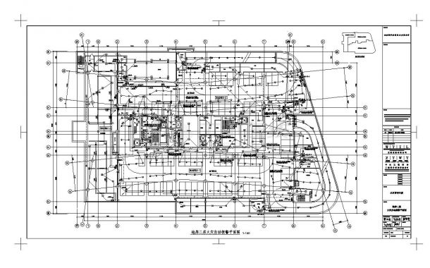 地库消防CAD平面设计图-图一