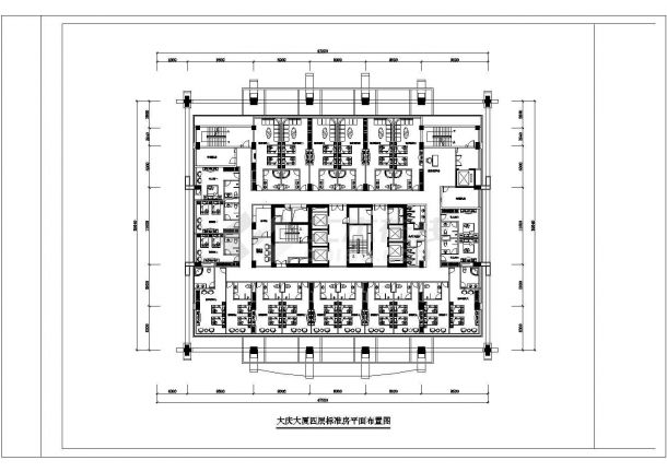 深圳四星酒店装修CAD平面布置参考图-图一