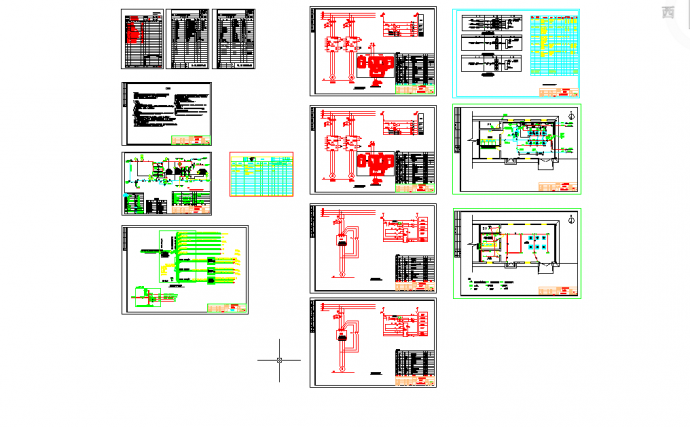 五套泵房常用cad设计图纸电气图纸_图1