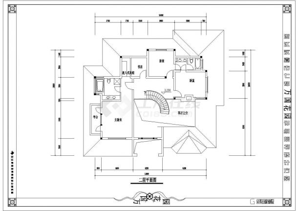 某农村高级欧式别墅施工参考CAD详图-图二