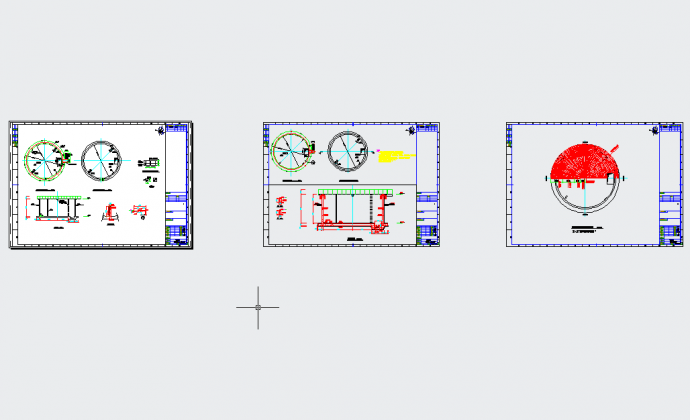 五套常用调节池平面结构施工cad图纸_图1