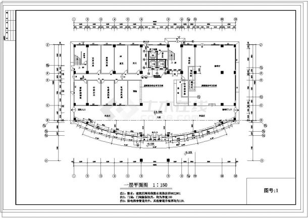 四星酒店建筑设计CAD图（全套）-图二