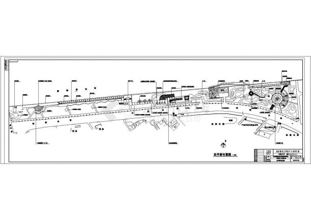 某新通扬运河河滨公园CAD景观设计成套图纸-图二