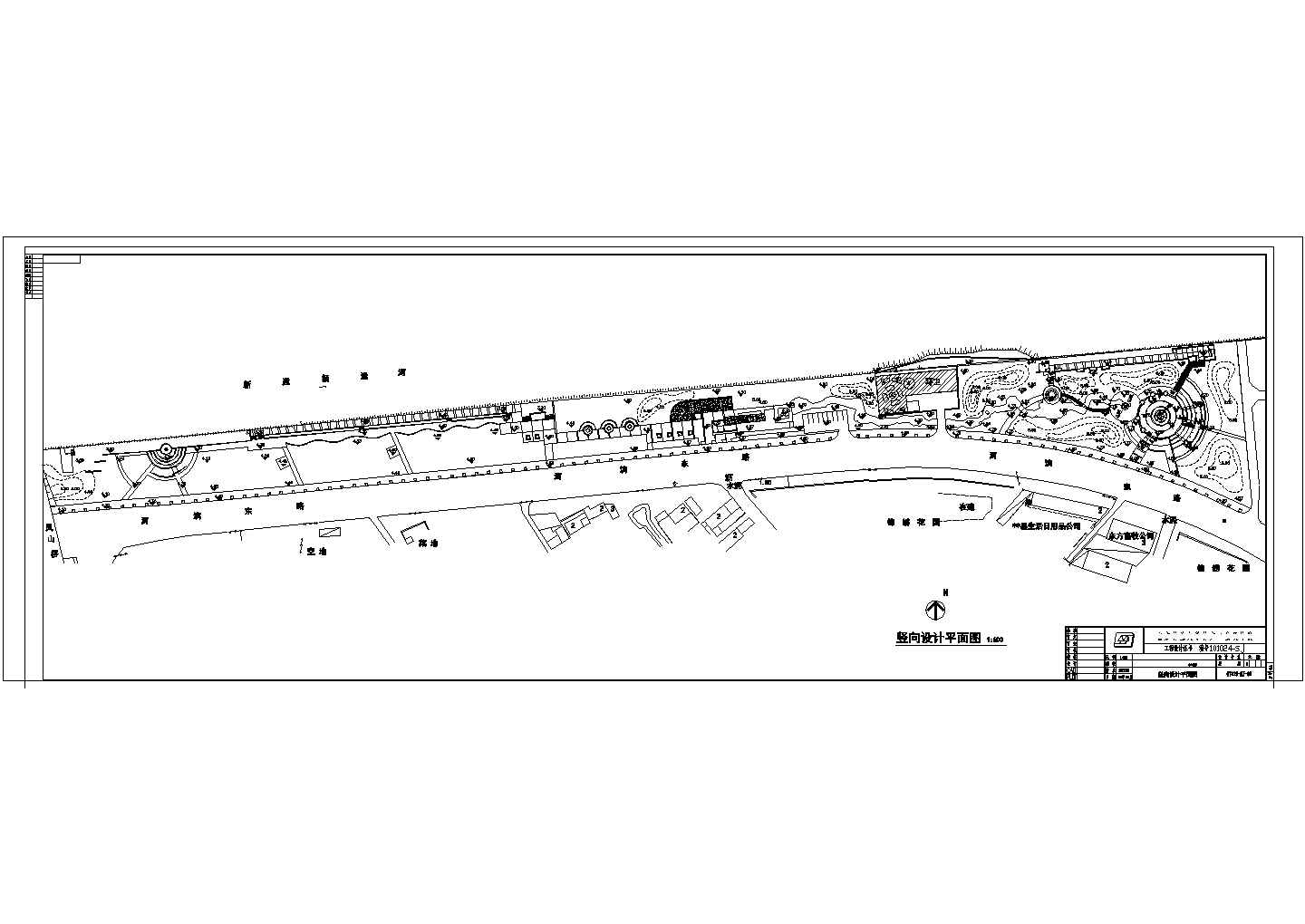 某新通扬运河河滨公园CAD景观设计成套图纸