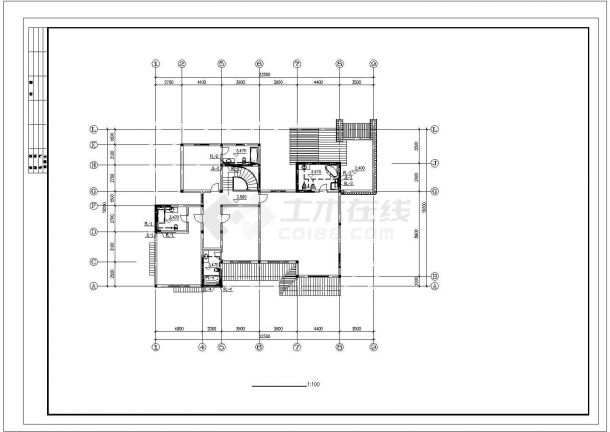 苏式江南二层别墅建筑结构水电施工图设计-图二