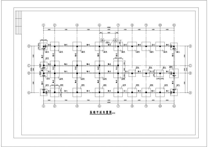 3层独立基框架办公楼结构施工设计cad图_图1