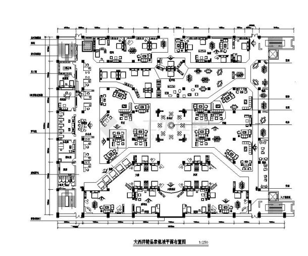 某家具城CAD平面布置图-图一