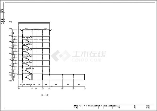 北京市朝阳区某7层框架结构商住旅馆全套建筑设计CAD图纸-图二