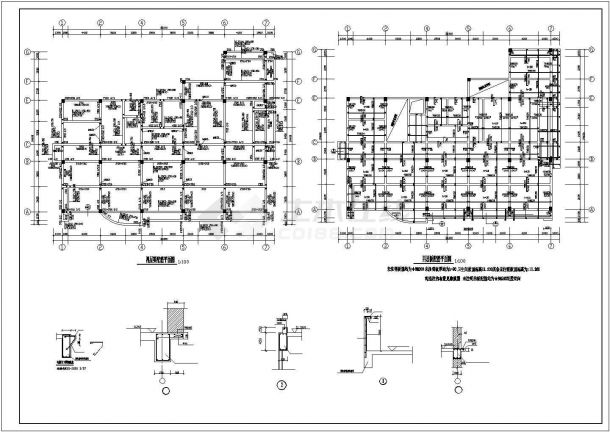 某城市多层框架结构住宅楼建筑设计结构CAD设计资料-图二