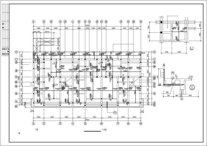某城市多层框架结构私人住宅楼建筑设计结构CAD资料_图1