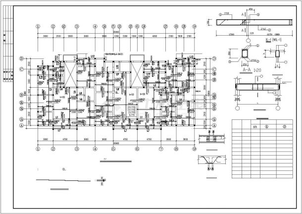 某城市多层框架结构私人住宅楼建筑设计结构CAD资料-图二