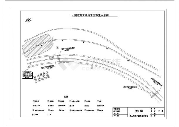 隧道洞口平面布置图图片